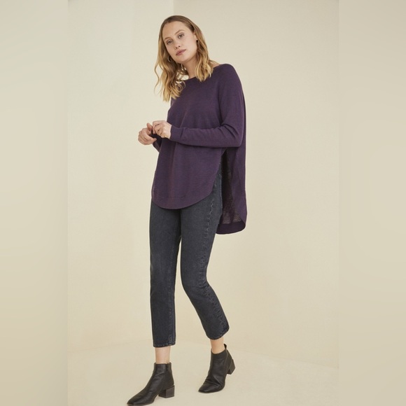 Amour Vert Karlotta Wool Sweater Purple Size XS - Picture 1 of 6